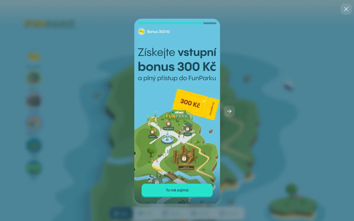 Oficiální nabídka vstupního bonusu 300 Kč do Allwyn FunParku