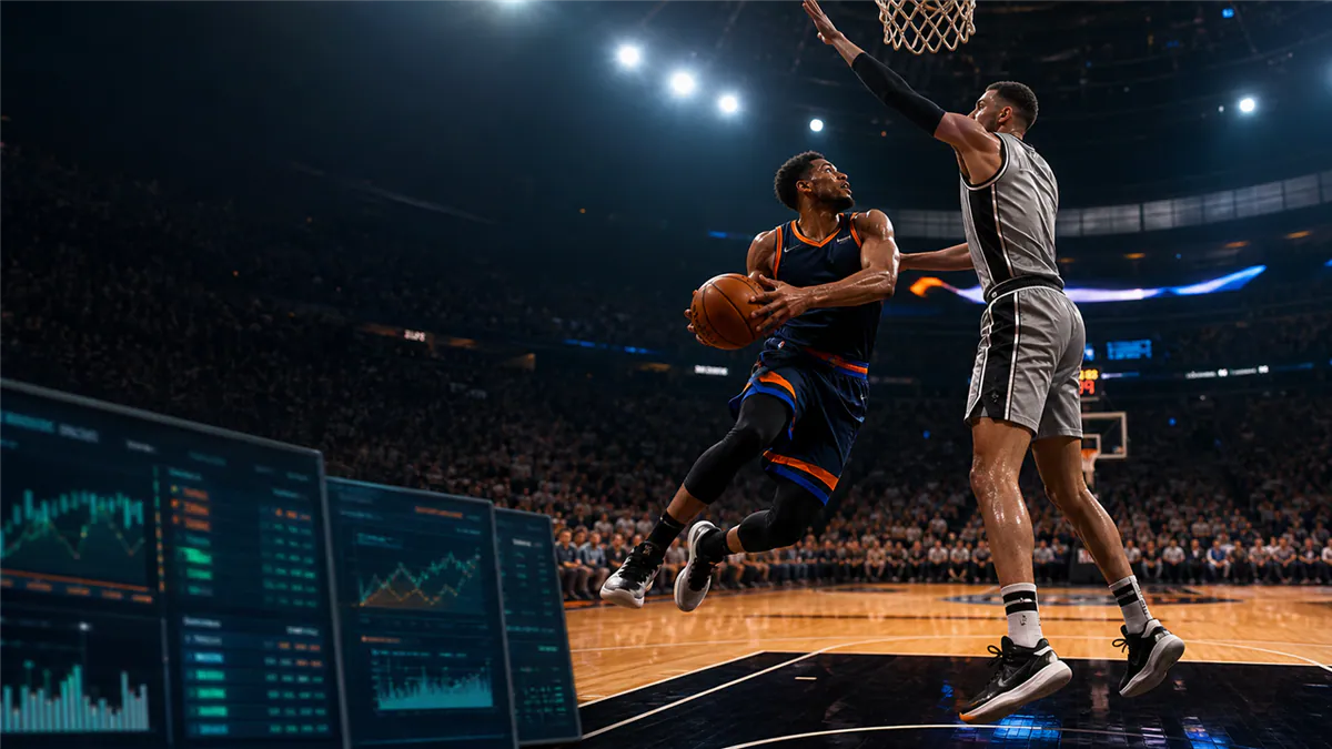 Knicks vs. Spurs Game 3 finále NBA 2026 v Madison Square Garden, basketbal a kurzové panely