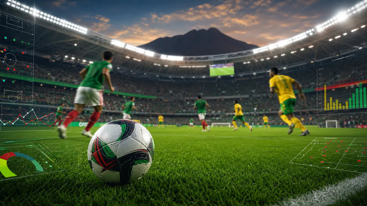 Mexiko - Jižní Afrika, úvodní zápas MS ve fotbale 2026, stadion, fotbal a kurzové panely