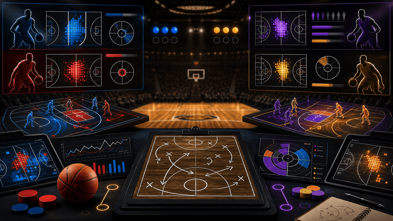 Analytická tabule pro NBA play off Pistons - Cavaliers a Lakers - Thunder