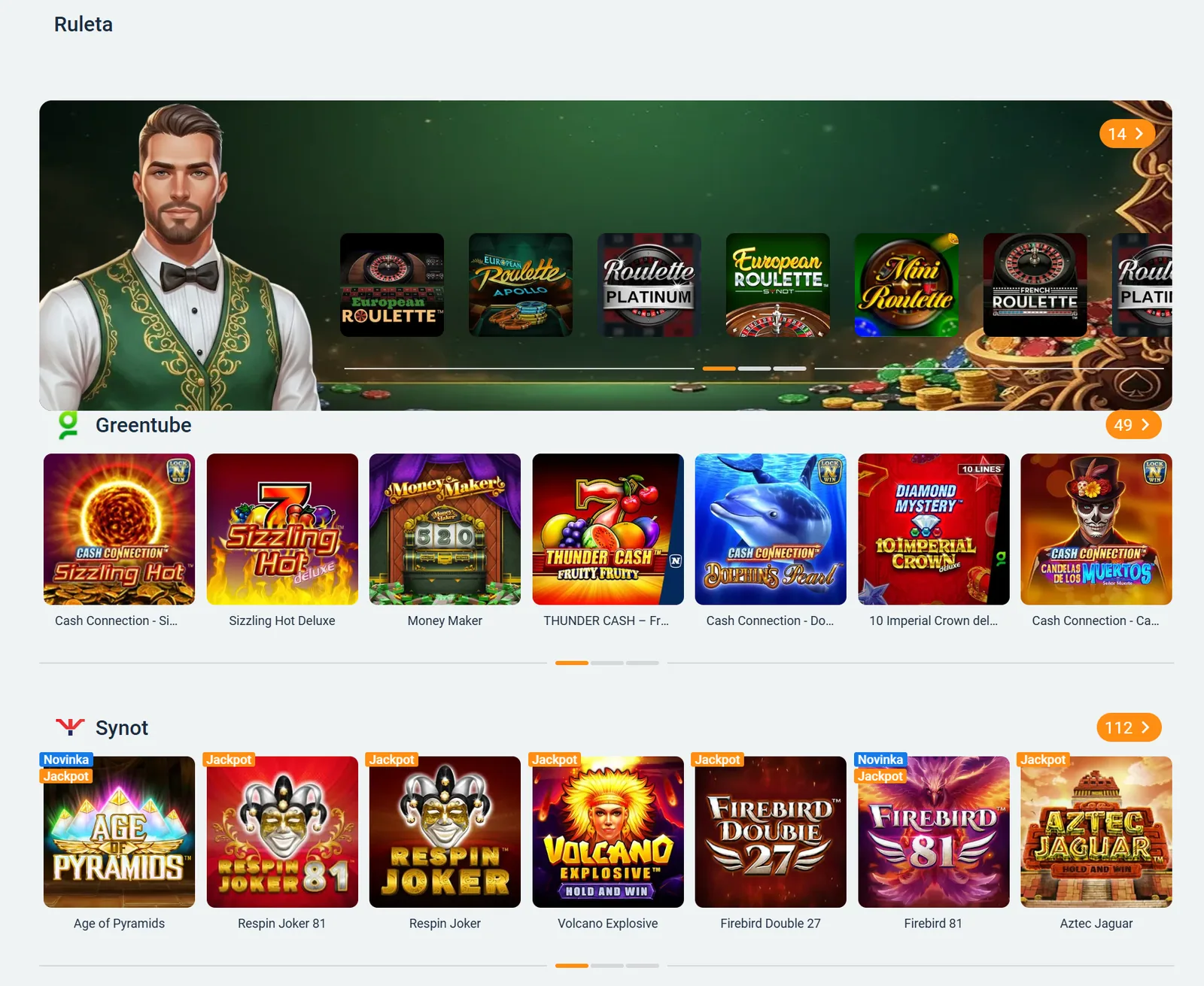 Ruleta a poskytovatelé automatů v Tipsport Vegas